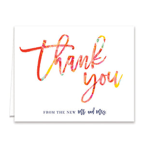 "Abigail" Bright Floral Wedding Thank You Card