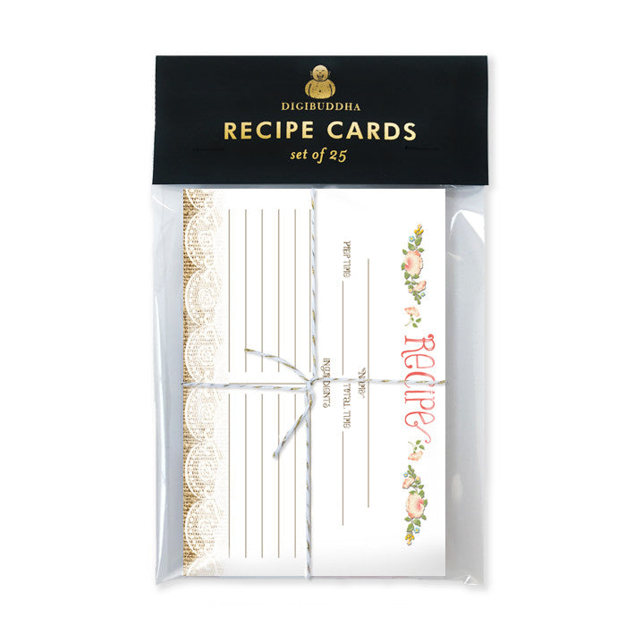 Floral Recipe Cards |  Ainsley