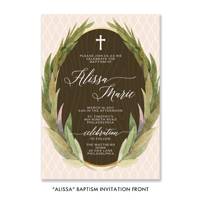 "Alissa" Baptism Invitation