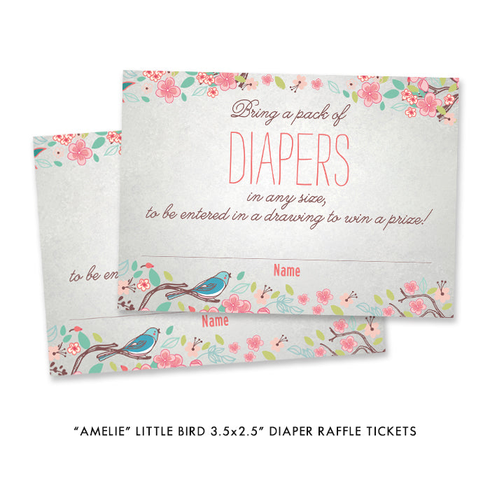 "Amelie" Little Bird Baby Shower Invitation