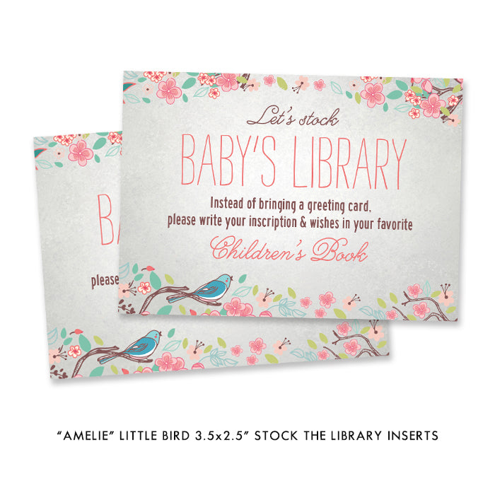 "Amelie" Little Bird Baby Shower Invitation