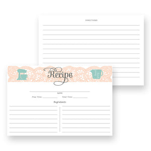 Lace Recipe Cards |  Amy Coral