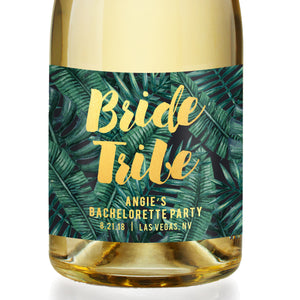 "Angie" Tropical Bachelorette Party Champagne Labels