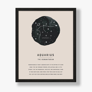 Aquarius Zodiac Sign Art Print