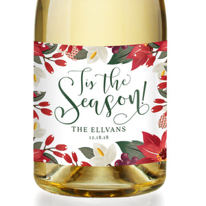 Personalized Holiday Champagne Label