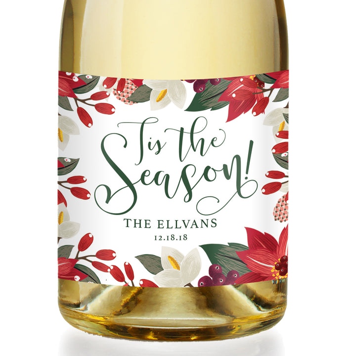 Personalized Holiday Champagne Label