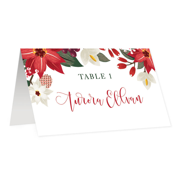 Floral Holiday Place Cards | Aurora
