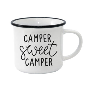 Camper Sweet Camper Black Rim Camper Mug