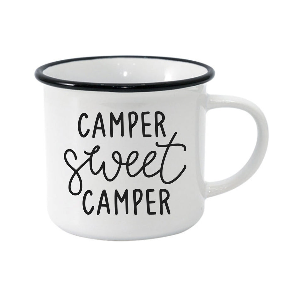 Camper Sweet Camper Black Rim Camper Mug
