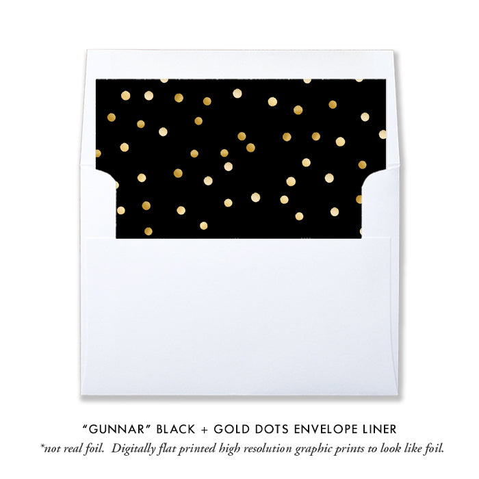Black and Gold Photo Holiday Card | Gunnar