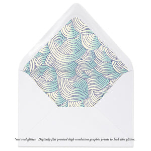 "Brooklyn" Teal + Purple Mermaid Envelope Liners