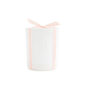 Pale Pink Petal Ceramic Candle