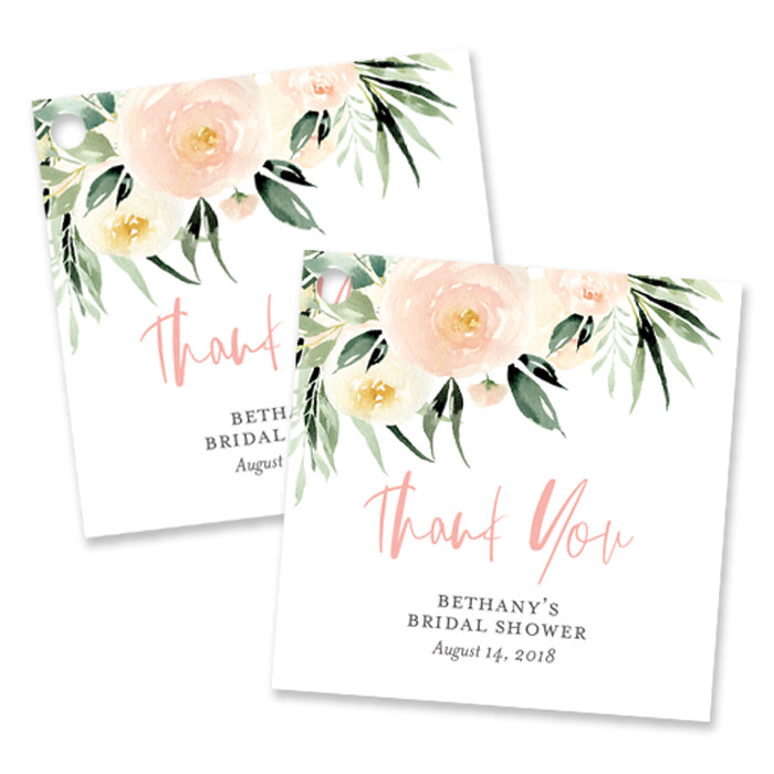 Floral + Greenery Bridal Shower Favor Tags Coll. 2
