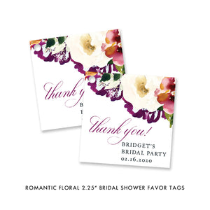 Romantic Elegant Floral Bridal Shower Invitations with Burgundy, Pink, and Red Watercolors by Digibuddha