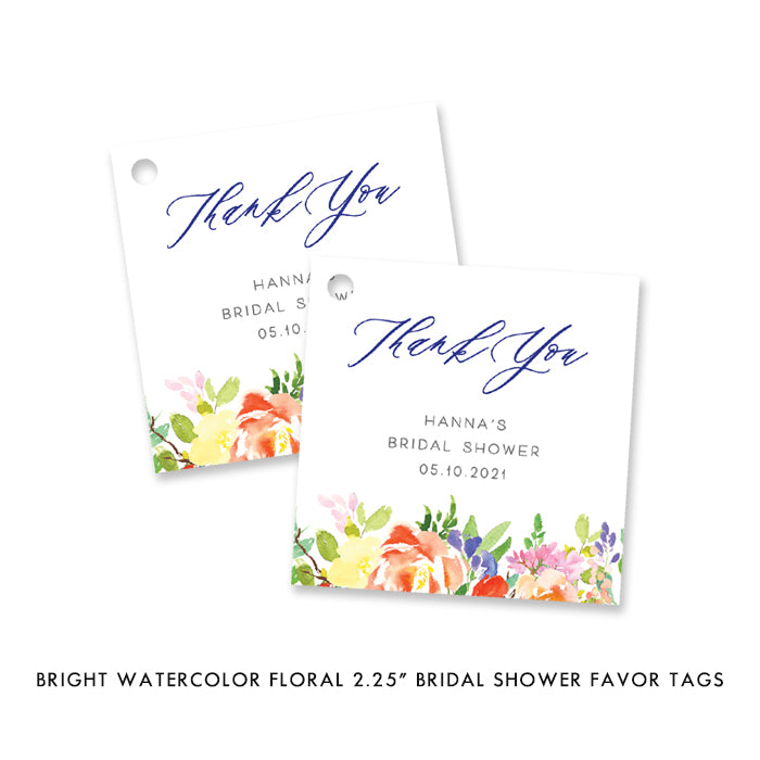 Elegant Watercolor Floral Bridal Shower Invitations