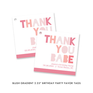 Blush Gradient Birthday Party Invitation Coll. 12
