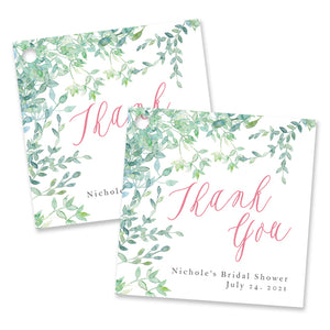 Personalized Greenery Favor Tags