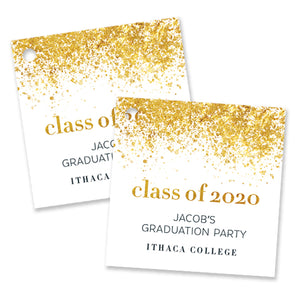 Classic Black & Gold Graduation Favor Tags Coll. 25