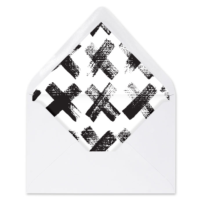 Edgy Black & White Envelope Liners Coll. 7