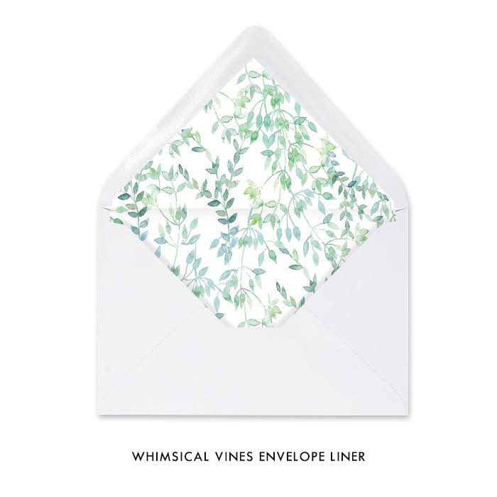 Watercolor Vines Envelope Liner