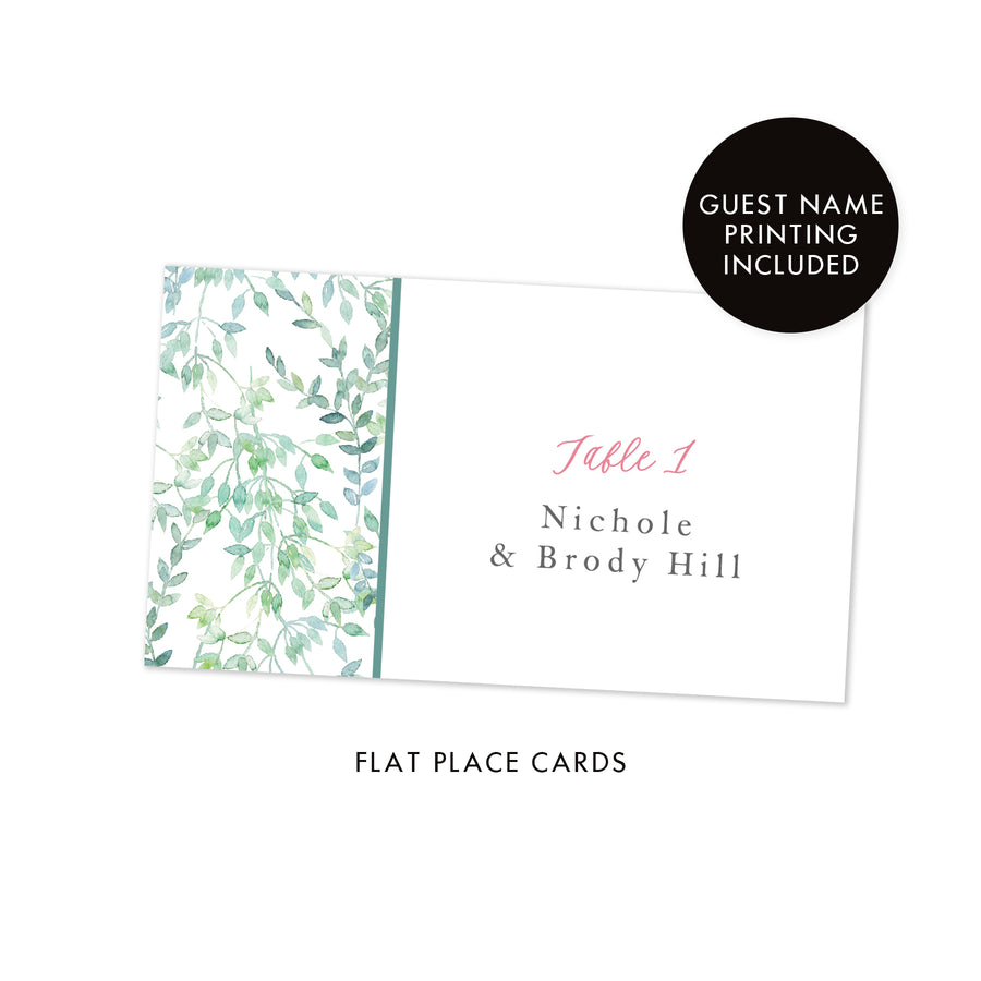 Flat Printed Place Cards