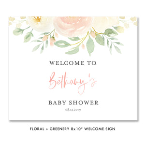 Floral + Greenery Baby Shower Invitation Coll. 2