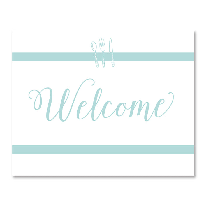 Forks & Spoons Baby Shower Welcome Sign Coll. 5