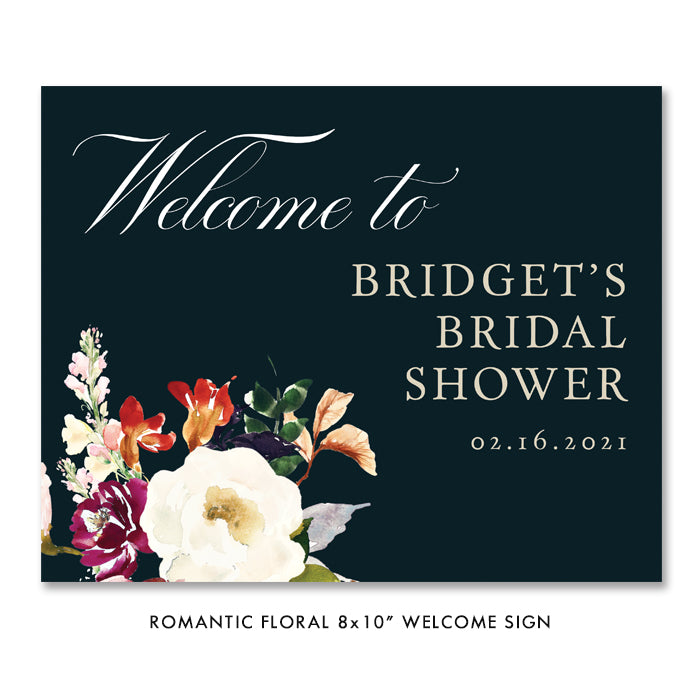 Elegant Floral Bridal Shower Invitations