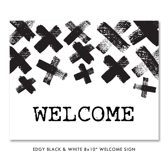 Edgy Black and White Bridal Shower Invitations