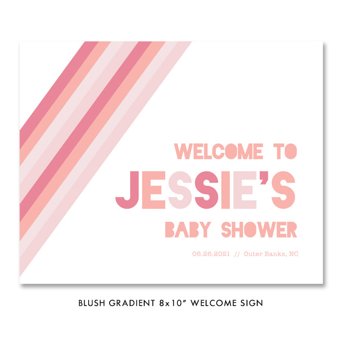 Blush Ikat Baby Shower Invitation Coll. 12