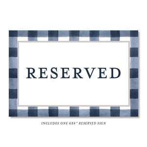 Navy Gingham Table Numbers | Coll. 3