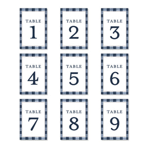 Gingham Table Numbers