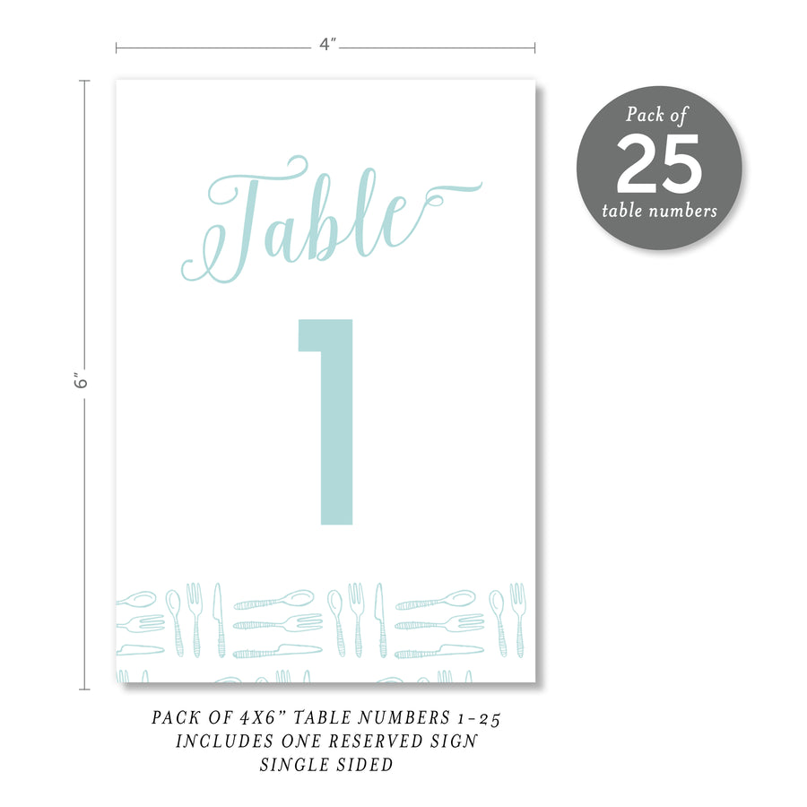 Forks & Spoons Table Numbers | Coll. 5