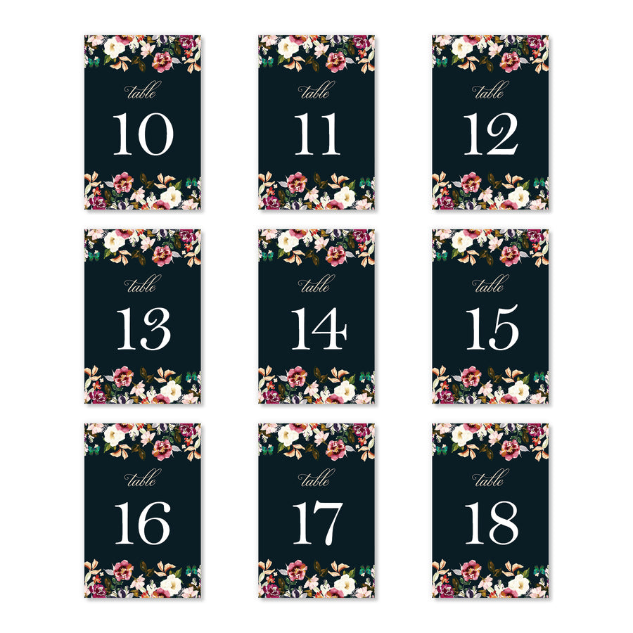Pack of 25 Table Numbers