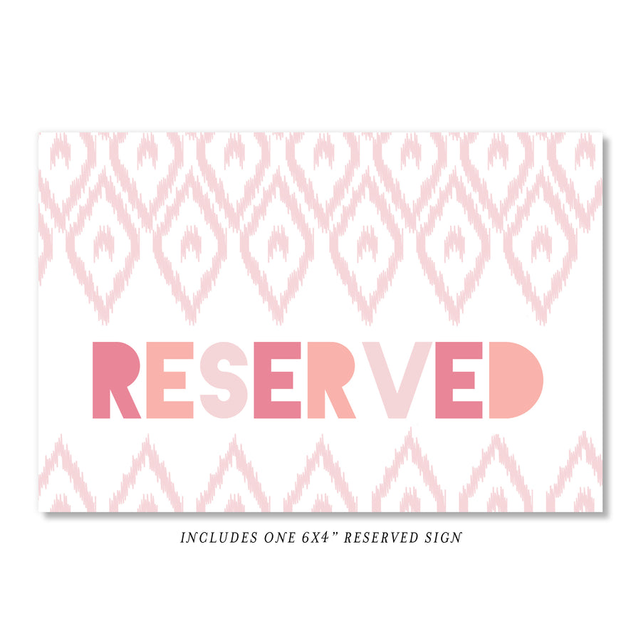 Blush Ikat Table Numbers | Coll. 12