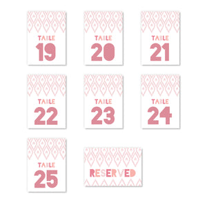 Blush Ikat Table Numbers | Coll. 12