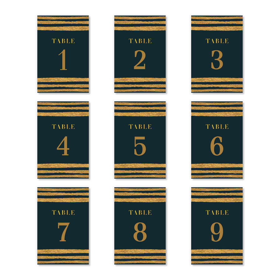Modern Table Number Cards