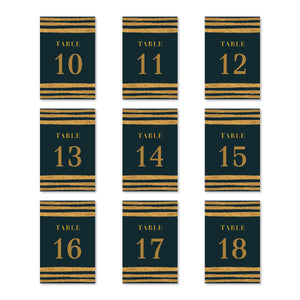 Classic Black & Gold Table Numbers | Coll. 25