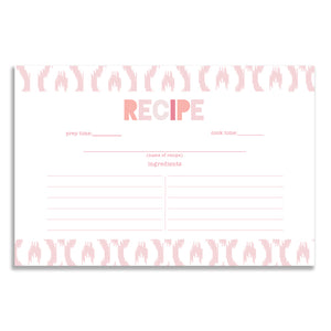 Blush Ikat Recipe Cards | Coll. 12