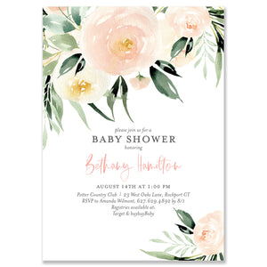 Floral + Greenery Baby Shower Invitation Coll. 2