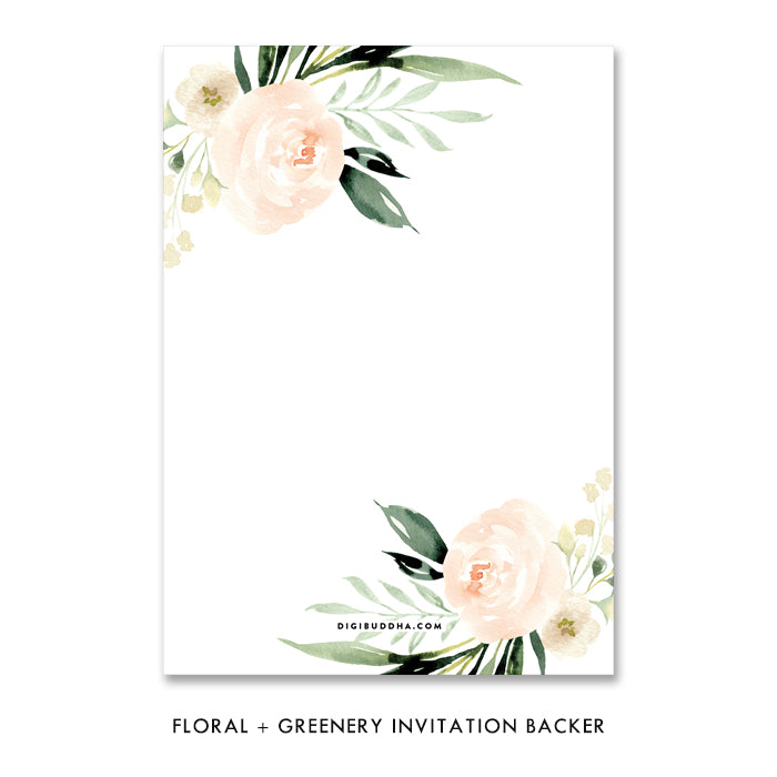 Floral + Greenery Baby Shower Invitation Coll. 2