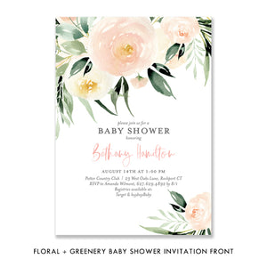 Floral + Greenery Baby Shower Invitation Coll. 2