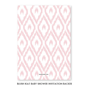 Blush Ikat Baby Shower Invitation Coll. 12