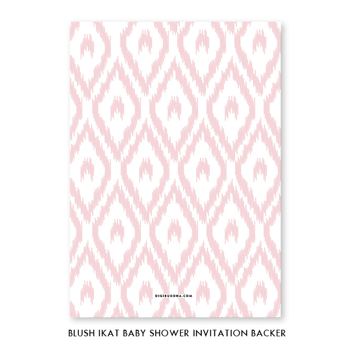 Blush Ikat Baby Shower Invitation Coll. 12