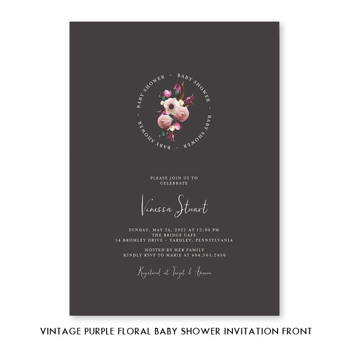 Printed Fall Baby Shower Invitations