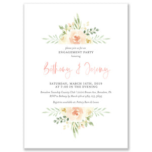 Floral + Greenery Engagement Party Invitation Coll. 2