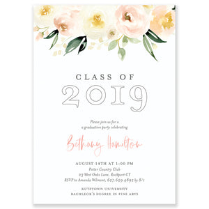 Floral + Greenery Graduation Party Invitation Coll. 2