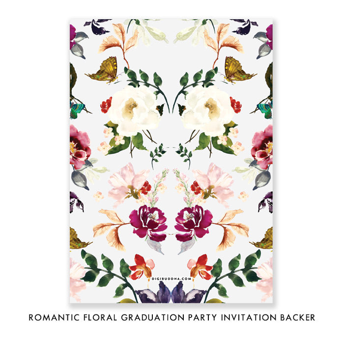 Romantic Floral Graduation Party Invitation Coll. 6