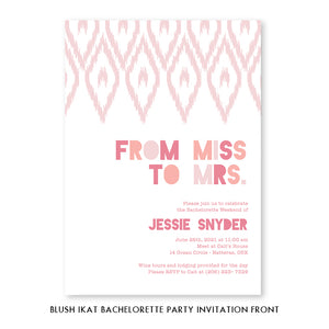 Printed Bachelorette Party Invites
