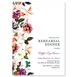 Romantic Floral Rehearsal Dinner Invitation Coll. 6